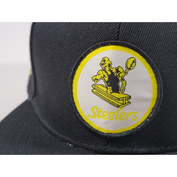 Pittsburgh Steelers New Era Adjustable NFL Hat Black Vintage Patch Snapback Cap. - Picture 4 of 9